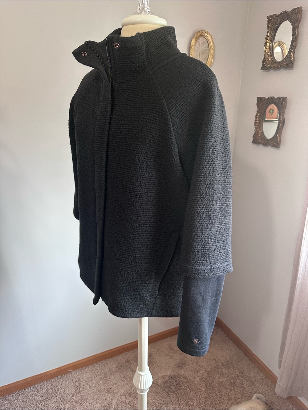 CALIA by Carrie Underwood Black Textured Lightweight Jacket - Picture 2 of 5